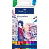 Faber Castell - Marcador Dual Goldfaber Aqua Faber-Castell X18 Colores