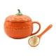 thumbnail image 2 of Taza de cerámica de calabaza bonita, taza de té creativa y divertida, taza de desayuno exquisitamente con tapa para regalos de vacaciones para amigos, Mediano Con Cuchara, 2 of 5