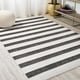 thumbnail image 3 of Alfombra Jonathan Y Aveiro Rayas Anchas 3x5 m Negro/Crema, 3 of 3