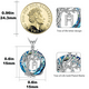 thumbnail image 2 of Collar HESHPAWS Tree of Life con Inicial A-Z Azul, 2 of 3