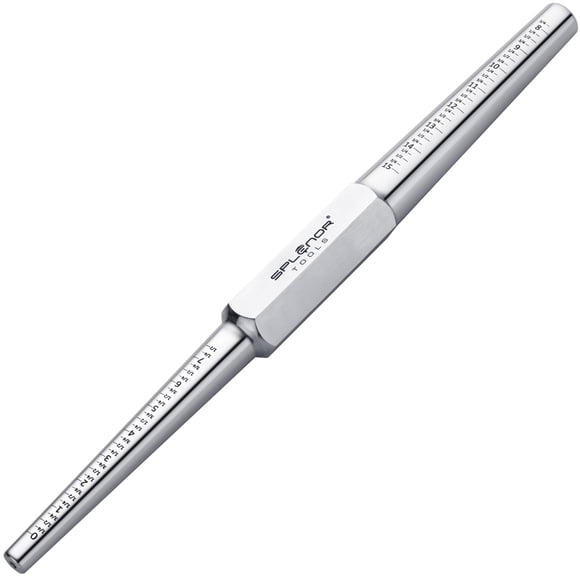 Mandril para anillos Splenor Tools 33 cm de acero sólido US 0-15