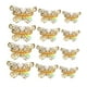 thumbnail image 3 of 12 Piezas De Decoración De Pared De Mariposa Hueca 3D En 3 Tamaños Para Sofás, Escritorios Y Ventanas En Dorado Degradado, 3 of 3