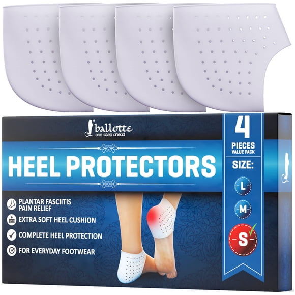Copas para talón Ballotte de silicona premium para mujer y hombre (paquete de 4)