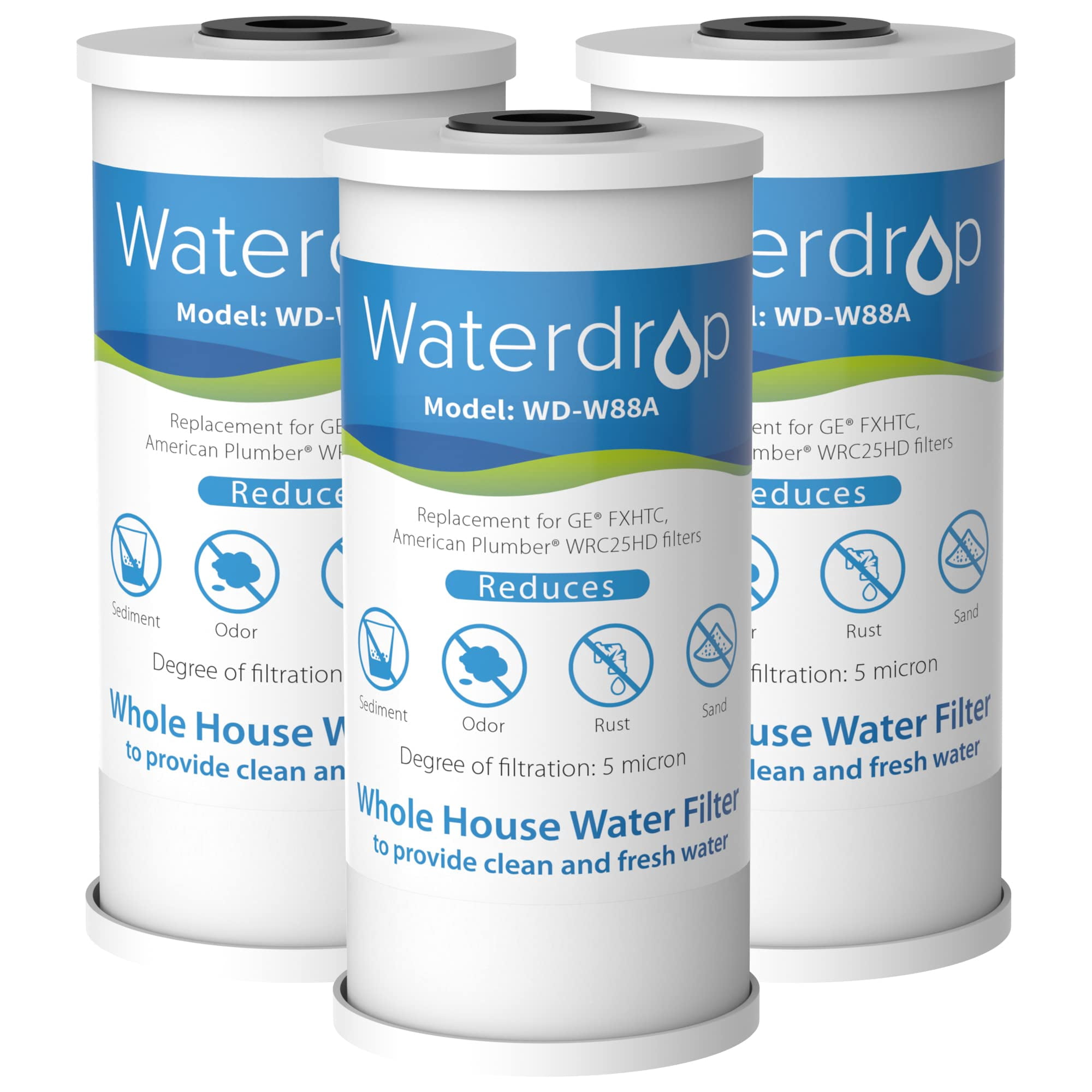 Filtro De Agua Waterdrop Fxhtc Whole House Carbon, Paquete De 3