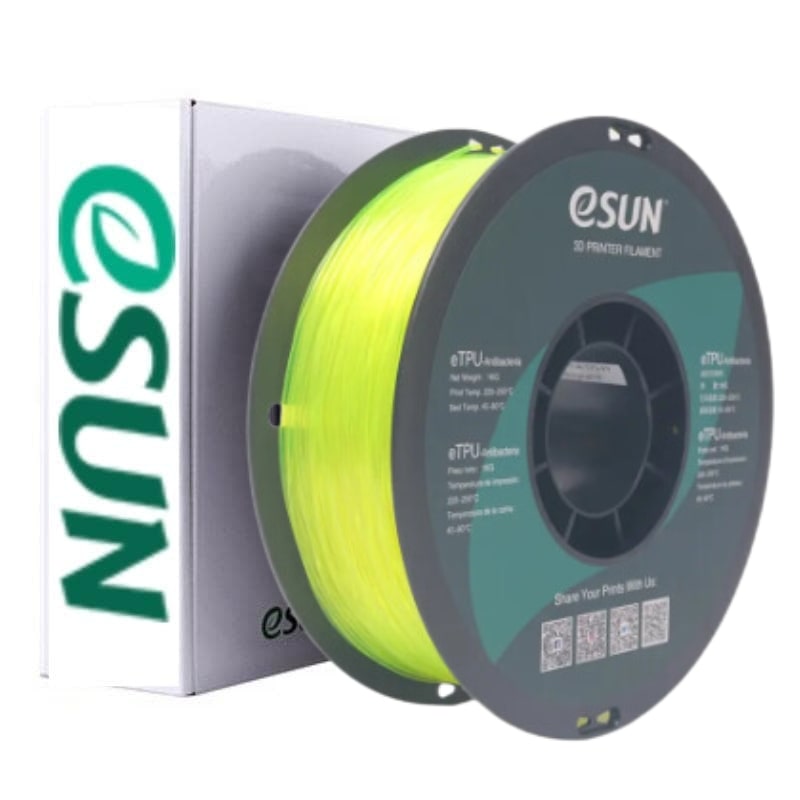 Esun - Filamento 3D Tpu Antibacterial Amarillo Fluorescente 1Kg | Filamentos
