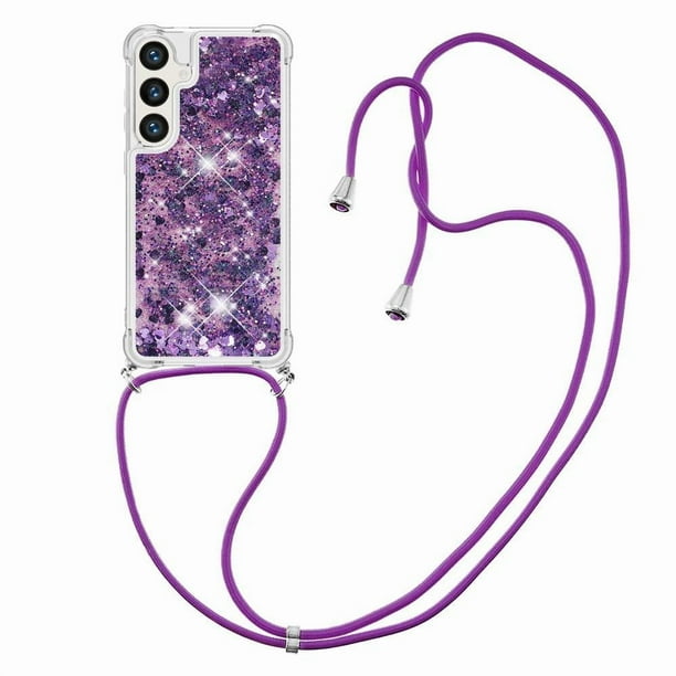 Funda FOXDOCK para Samsung Galaxy S26 Plus con Cuerda Ajustable, Brillo Líquido, Protección Antigolpes y Lente – Ideal para Regalo