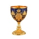 thumbnail image 1 of Copa Mini De Comunión Vintage Para Fiestas, Aniversarios, Bar, Oro Y Azul, 1 of 5