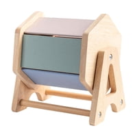 Magideal - Tambor Giratorio De Juguete Para Bebé, Tambor Textil, Juguete Cognitivo De Madera Para Jugar Boca Abajo, Educación Temprana Para Bebés De 6 A 12 Meses