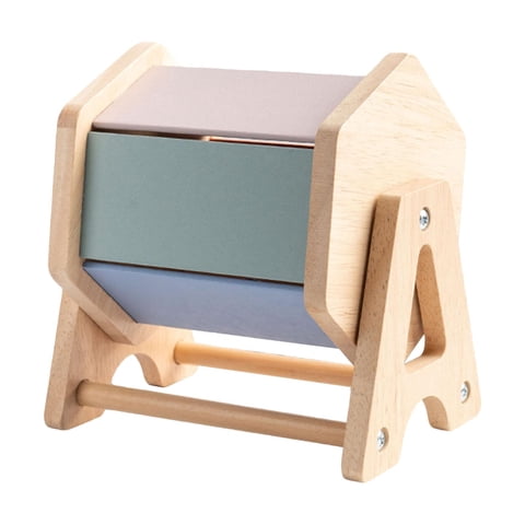 Magideal - Tambor Giratorio De Juguete Para Bebé, Tambor Textil, Juguete Cognitivo De Madera Para Jugar Boca Abajo, Educación Temprana Para Bebés De 6 A 12 Meses