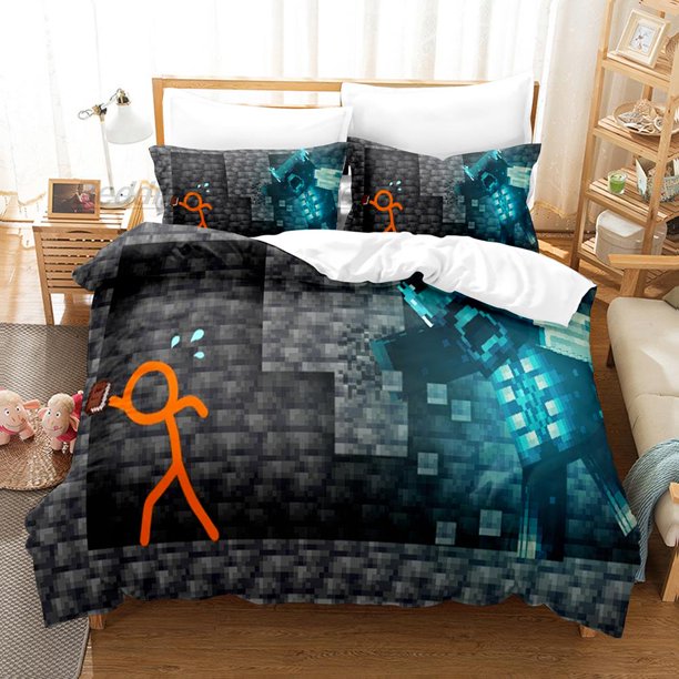 Fashion Cartoon Alan Becker Bedding Set Single Twin Full Size Bed Set Adult Kid Bedroom Duvet cover Sets Home Textile Bed Sheets