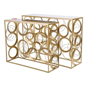 Genérico - Set 2 Mesa Centro Decorativa Auxiliar Adorno Moderno Jhn