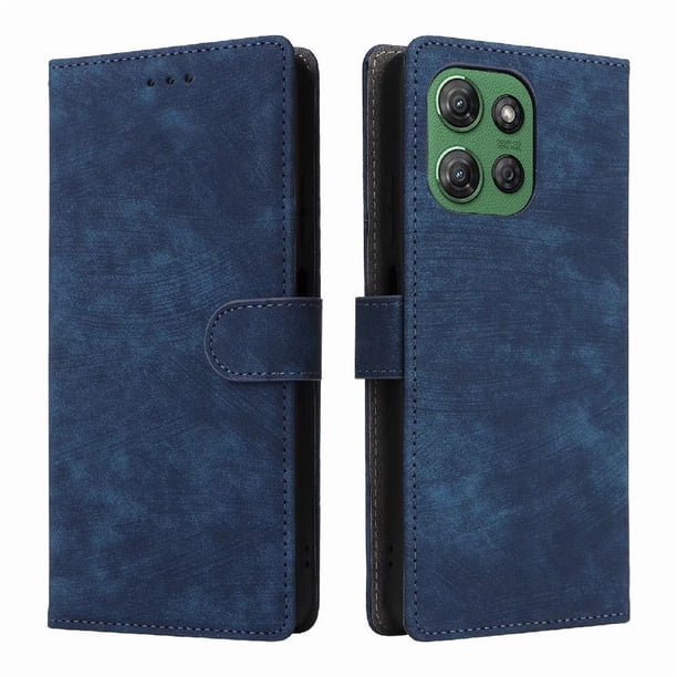 Funda Billetera para Motorola MOTO G Power 2025 con Soporte - Cartera de Cuero con Ranuras Azul