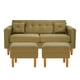 thumbnail image 1 of Sofa New Retro 3C + 2 Pouf Felpa 04 Verde Musgo, 1 of 6