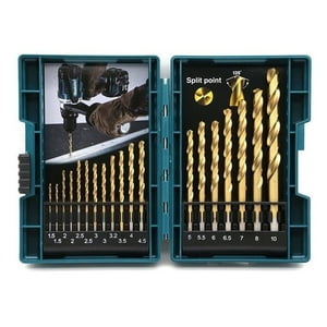 Makita - Set Brocas B-67795 Hss.Tin Metal Surtido 19 Piezas.