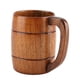 thumbnail image 3 of Vaso de cerveza de madera natural, retro, de gran capacidad, para té y agua, clásico, con asa, 3 of 8