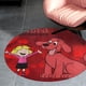 thumbnail image 4 of Clifford, el Gran Perro Rojo Alfombra Redonda de Felpa Coral, Antideslizante, No Desprende Pelusas, Lavable y Duradera para Salón, Dormitorio y Habitación de Niños 60cm, 4 of 6