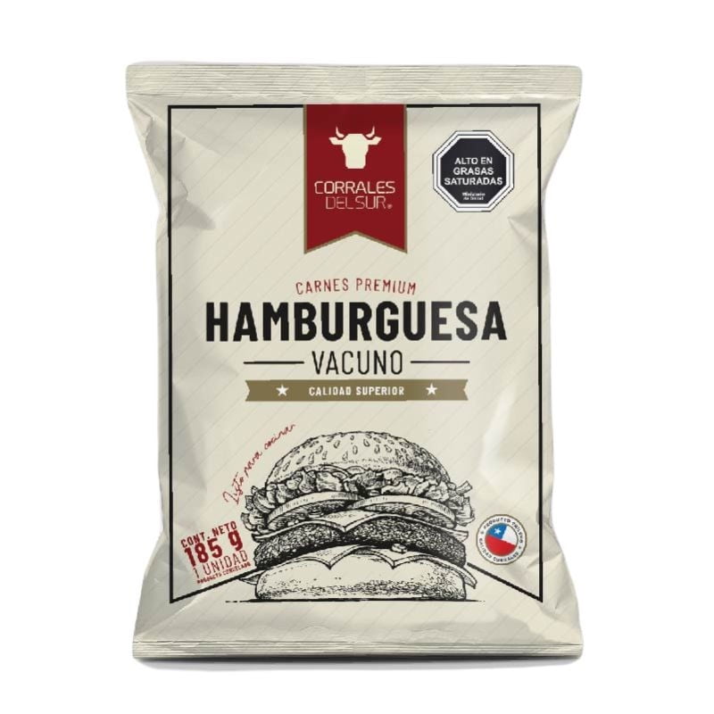 Hamburguesa De Vacuno 185 g Corrales del Sur