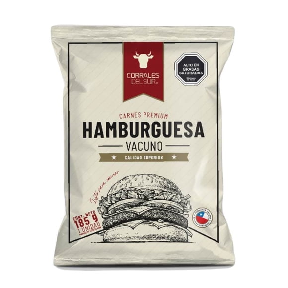 Hamburguesa de Vacuno, 185 g