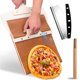 thumbnail image 1 of Pala para Pizza Deslizante Leozzo de Madera 12" con Cortador y Paño, 1 of 9