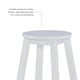 thumbnail image 4 of Taburete Linon Zeke blanco 24 con asiento redondo, 4 of 9