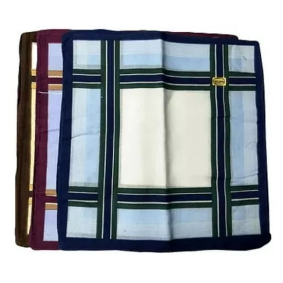 Set 12 Pañuelos a Cuadros Para Hombre
