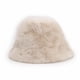 thumbnail image 1 of Gorro Bucket Peludo Liso Mujer Invierno Suave Abrigado Moda Crema Talla Única, 1 of 3