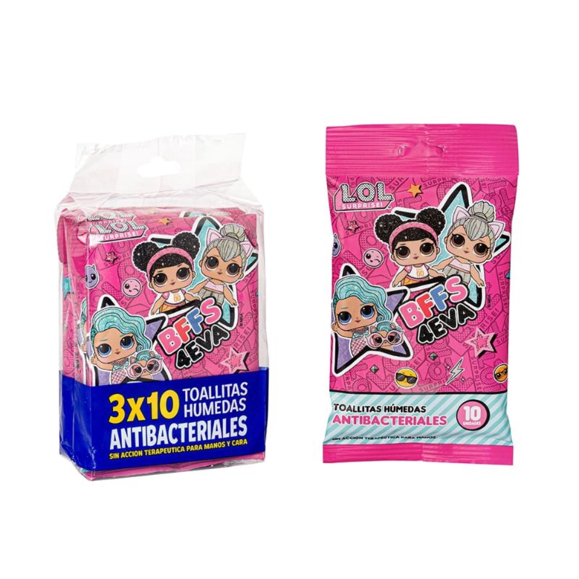 Toallitas Húmedas Gelatti Antibacteriales Lol Surprise;pack 30 Un