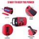 thumbnail image 2 of Radio Meteorológica De Emergencia De Manivela De Mano Solar Radio Portátil Con Cargador De Teléfono Celular De Banco De Potencia De 3 Linternas 2000mah (rojo 12 9 * 6 * 5cm), 2 of 3