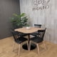thumbnail image 2 of Comedor Mesa Tulip 90x90 cm + 4 Sillas Windsor Negra | Diseño Compacto negro, 2 of 14