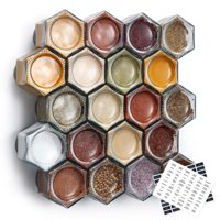 Juego De Tarros Magnéticos Para Especias Homazing De Vidrio De 120 Ml Con Tapas Para Coctelera