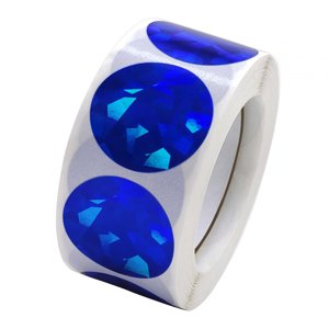 Bothyi - 500X/Rollo De Pegatinas De Sello Autoadhesivas Para Boutiques, Tarjetas De Felicitación, Manualidades Diy, Azul