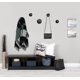 thumbnail image 2 of Juego de 5 botones de pared Coat Hanger Mod Made MM-CH-029, color negro, 2 of 2