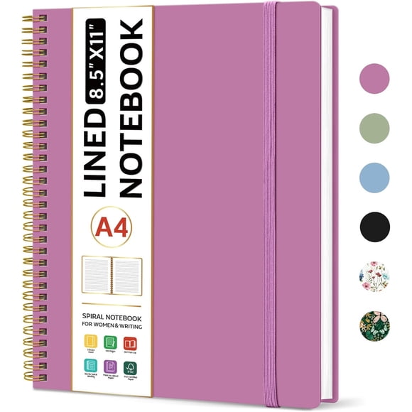 Cuaderno Taja A4 Espiral 8.5x11 100gsm Rayado Morado