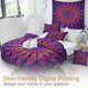 thumbnail image 4 of Purple Mandala Bedding Set Boho Duvet Cover Set 3 Piece Bohemian Comforter Cover with 2 Pillowcases, 4 of 5