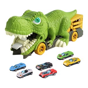 Bothyi - Camión Transportador De Dinosaurios Para Almacenamiento, Divertido, Con Minicoches Para Bebés, Juguetes De Regalo, 6 Coches Pequeños