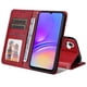 thumbnail image 3 of Funda Billetera para Samsung Galaxy A06 5G con Porta Tarjetas y Soporte Ajustable Rojo, 3 of 4