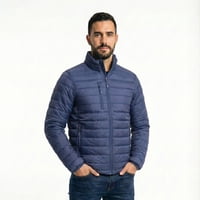T-World - Parka Térmica Ultraliviana Hombre Light Abrigo Invierno Azul Marino