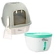 thumbnail image 1 of Arenero Gatos Cerrado Gris 52x41x40 y Dispensador Agua 2L Verde, 1 of 10