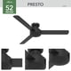 thumbnail image 2 of Ventilador de techo Hunter Presto de 132 cm, negro mate, con control de pared, 2 of 9