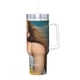 thumbnail image 2 of Sin Malos Rollos Vaso aislado de acero inoxidable con asa, diseño temático, regalo para familia, amigos y fans; incluye pajita y encaja en el portavasos estándar, 40 oz, 2 of 6