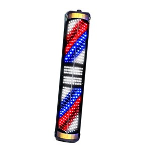 Ioensy - Señal De Peluquería, Iluminación Abierta, Peluquería, Poste Giratorio Resistente A La Lluvia, Luz Led