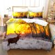 thumbnail image 1 of Sunset Wildlife Deer Duvet Cover Elk Giraffe Bedding Set Animal Theme Comforter Cover For Teen Boys Girl Bedroom Decor, 1 of 5