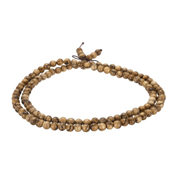 Brazalete de Cuentas de Oración Uxcell, Diámetro de 6mm, 108 Cuentas de Madera Natural Mala Pulseras de Enlace con Bolsa para Hombres y Mujeres, Artesanía Elástica, Color de Madera de Agar