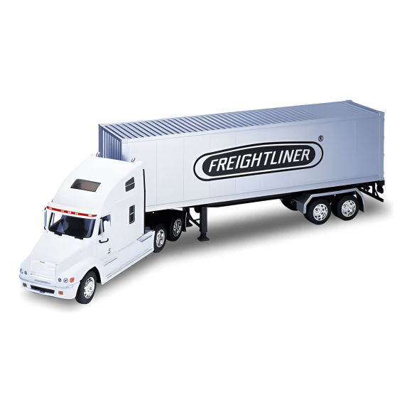 Camión Freightliner con acoplado escala 1:32 blanco