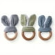 thumbnail image 1 of Wooden Baby Teething Ring, Cute Rabbit Shape, Newborn Tactile Training Teething Toy, 1 of 4
