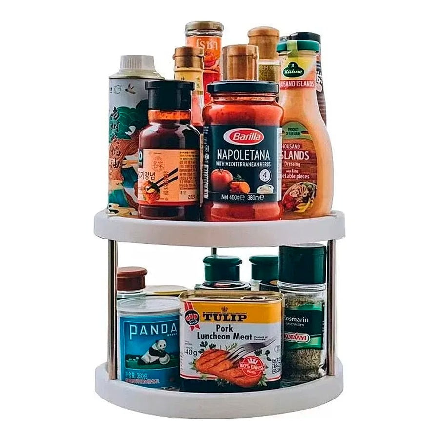 Aventura Store - Organizador Estante Especiero Giratorio De 2 Niveles