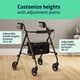 thumbnail image 3 of Rollator Medline Superlight Aluminium Black 5-113 kg, 3 of 6