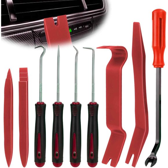 Kit Extracción Molduras BFXM 9 Piezas Nylon Ganchos Metal