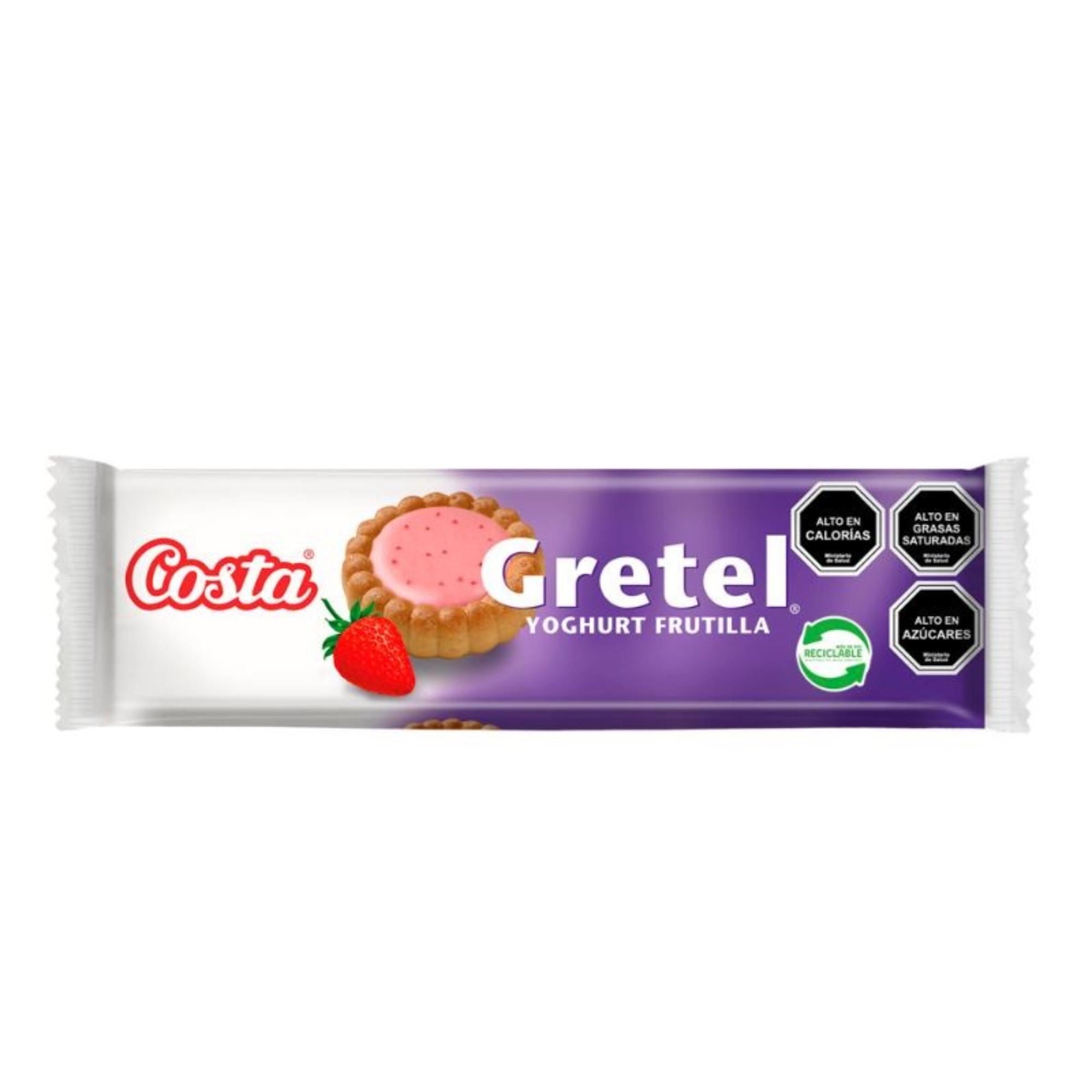 Paquete Galletas Gretel Crema Yogurt Frutilla 85 g Costa