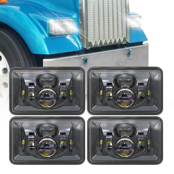 Faros LED XPCTD 4x6 pulgadas 60W aprobados por DOT - Pack de 4